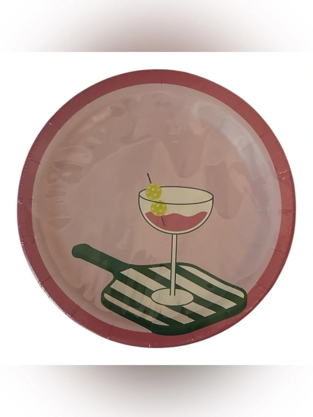 Celebrate It Pink Beverage Napkins and Snack Plates Set Cocktail Court Citrus